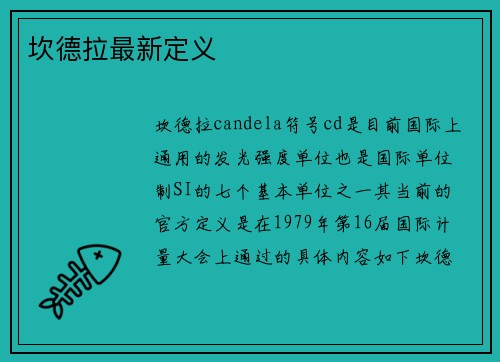 坎德拉最新定义